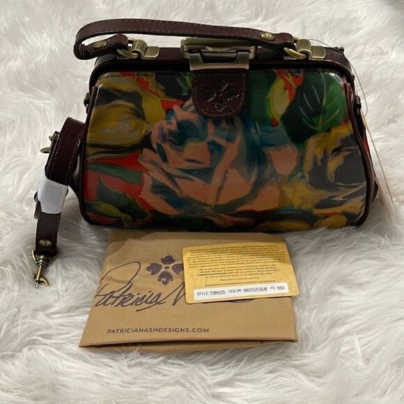 PATRICIA Nash Winter Bloom Gracchi Leather Satchel - Picture 1 of 16